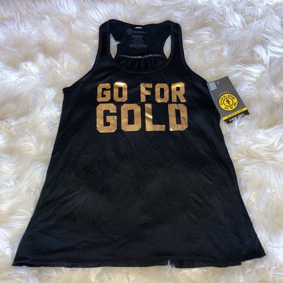 GOLD’S GYM Black Racerback Swing Tank M - Picture 2 of 10